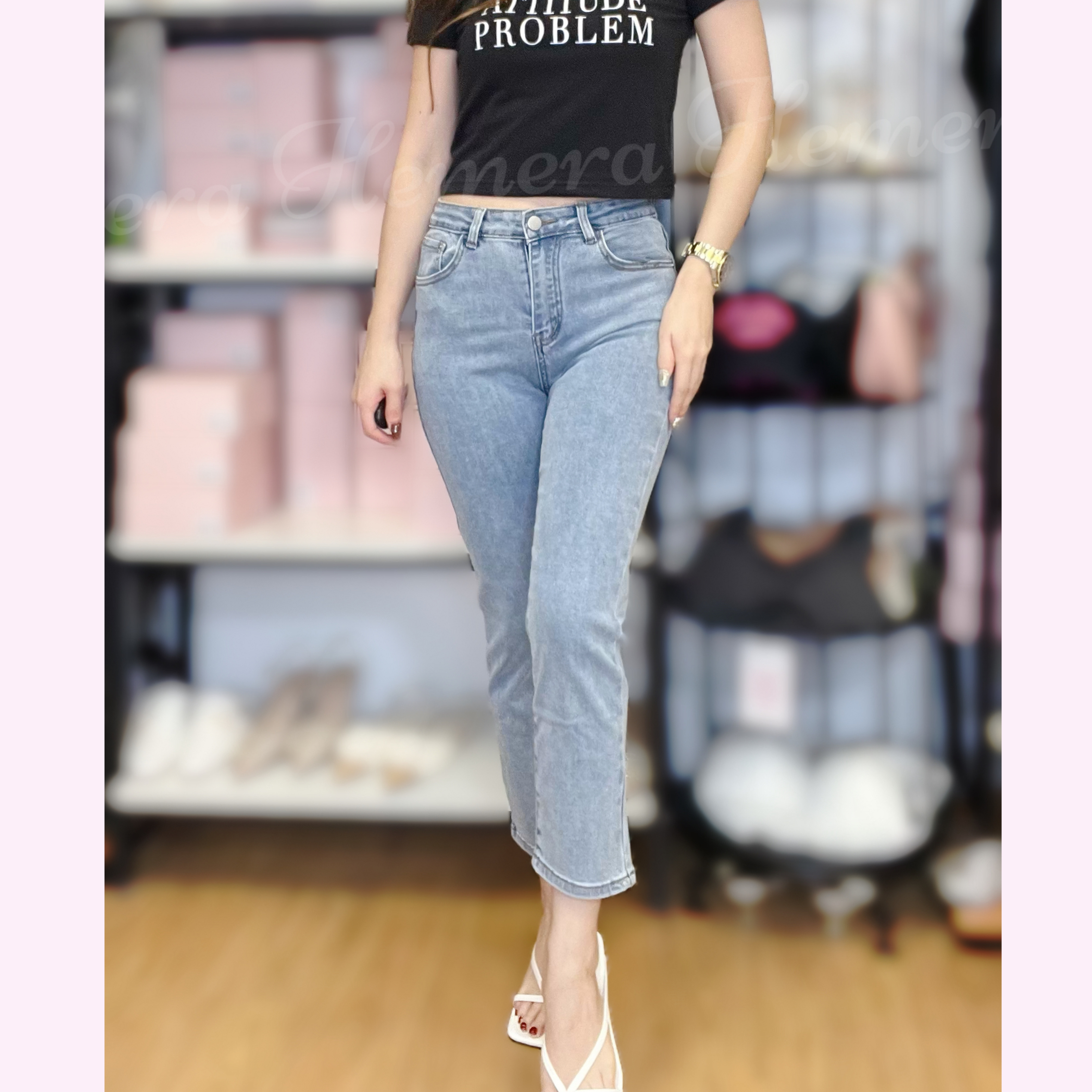 PT23W0527 著瘦你大彈性牛仔褲