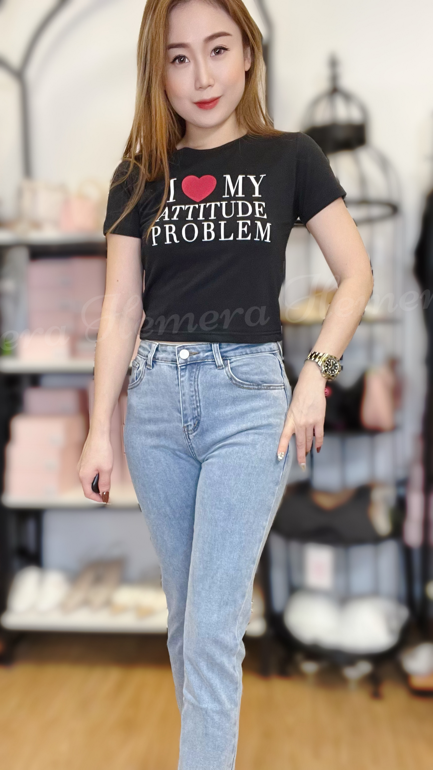 PT23W0527 著瘦你大彈性牛仔褲