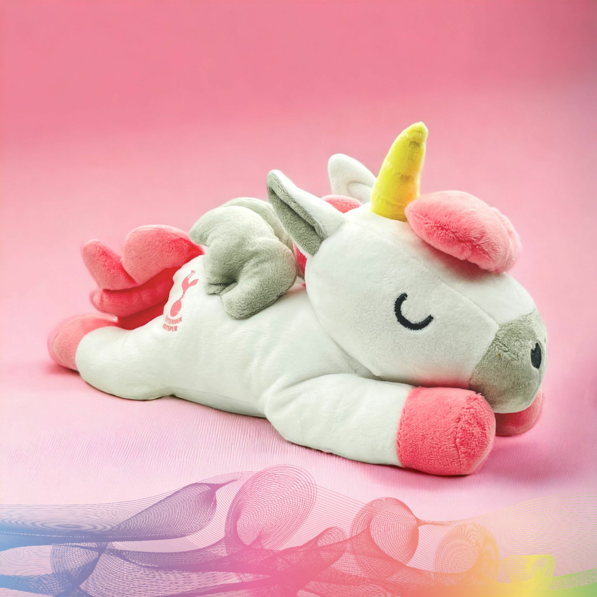 熱刺粉白色獨角獸毛公仔