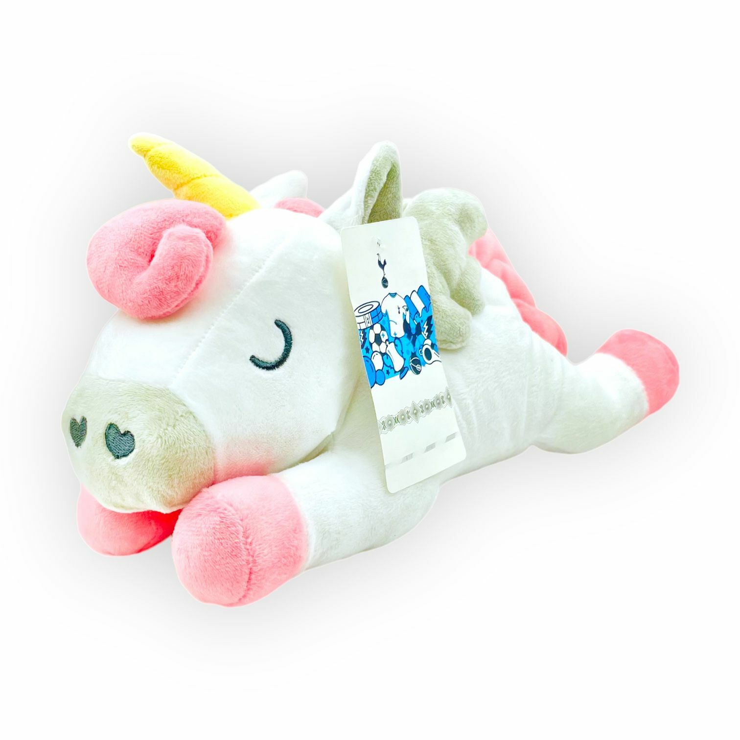熱刺粉白色獨角獸毛公仔