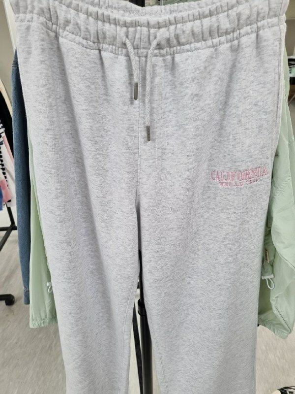 [K] WHO.A.U WOMEN'S DAILY WIDE PANTS,LIGHT MELANGE GRAY, WHTMD2391F-LIGHT MELANGE GRAY (KWAU729)