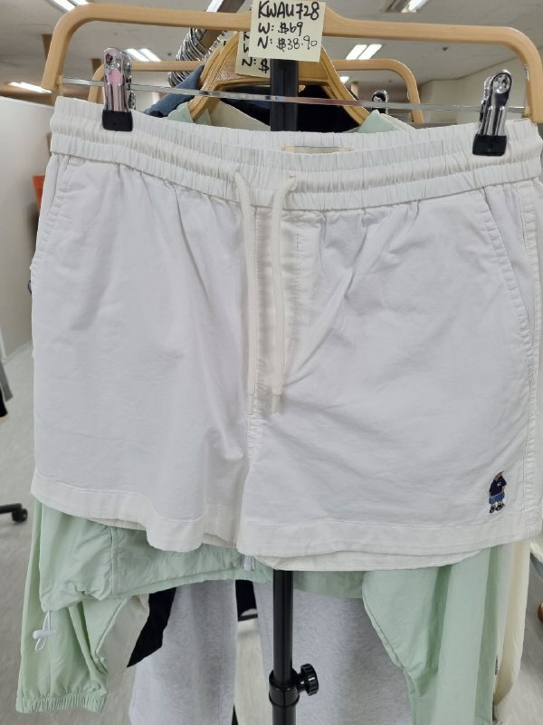 [K] WHO.A.U WOMEN'S STEVE BASIC SHORTS,IVORY, WHTHD2550F-00-IVORY (KWAU728)