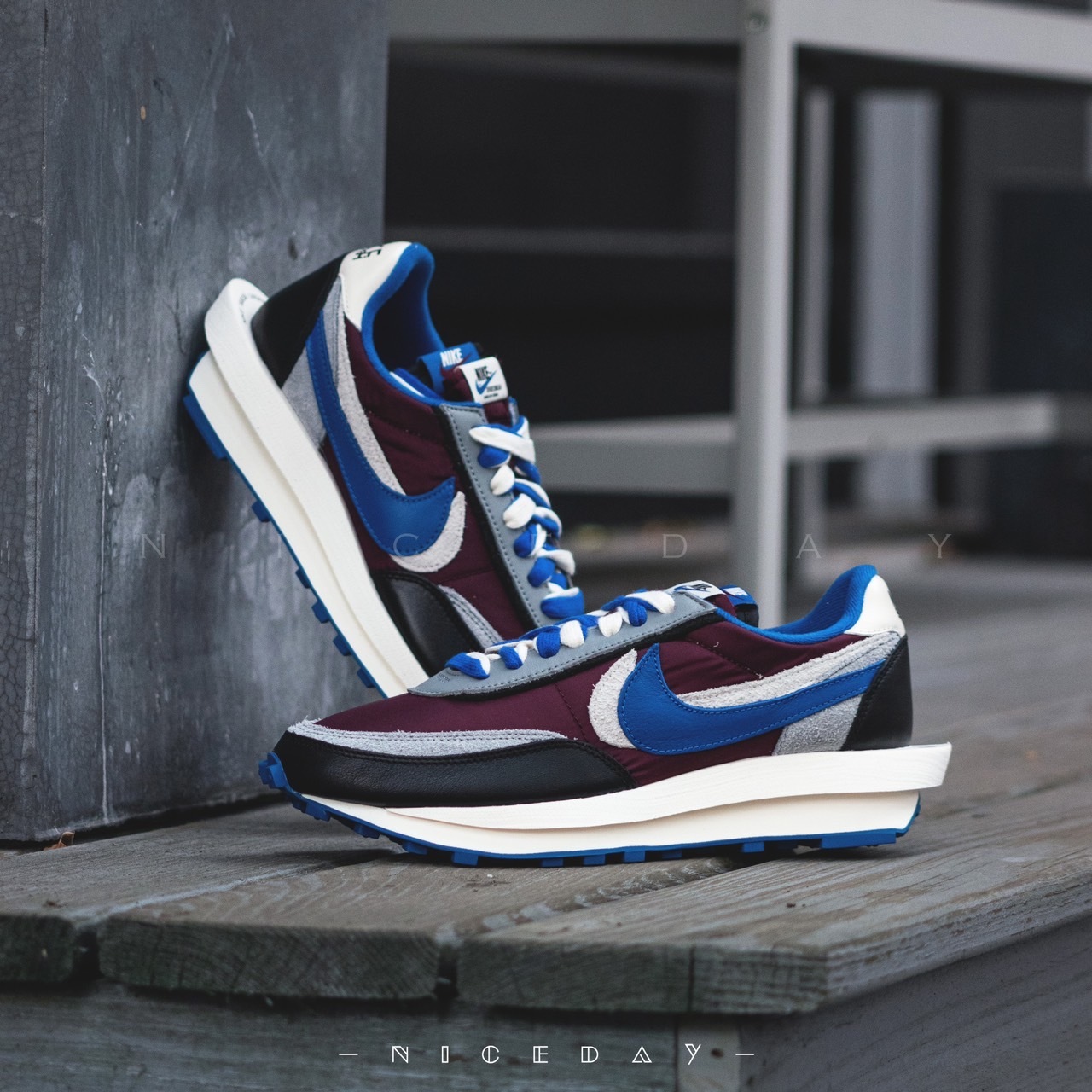 NiceDay 代購 NIKE x sacai x UNDERCOVER 三方聯名 酒紅 DJ4877-600