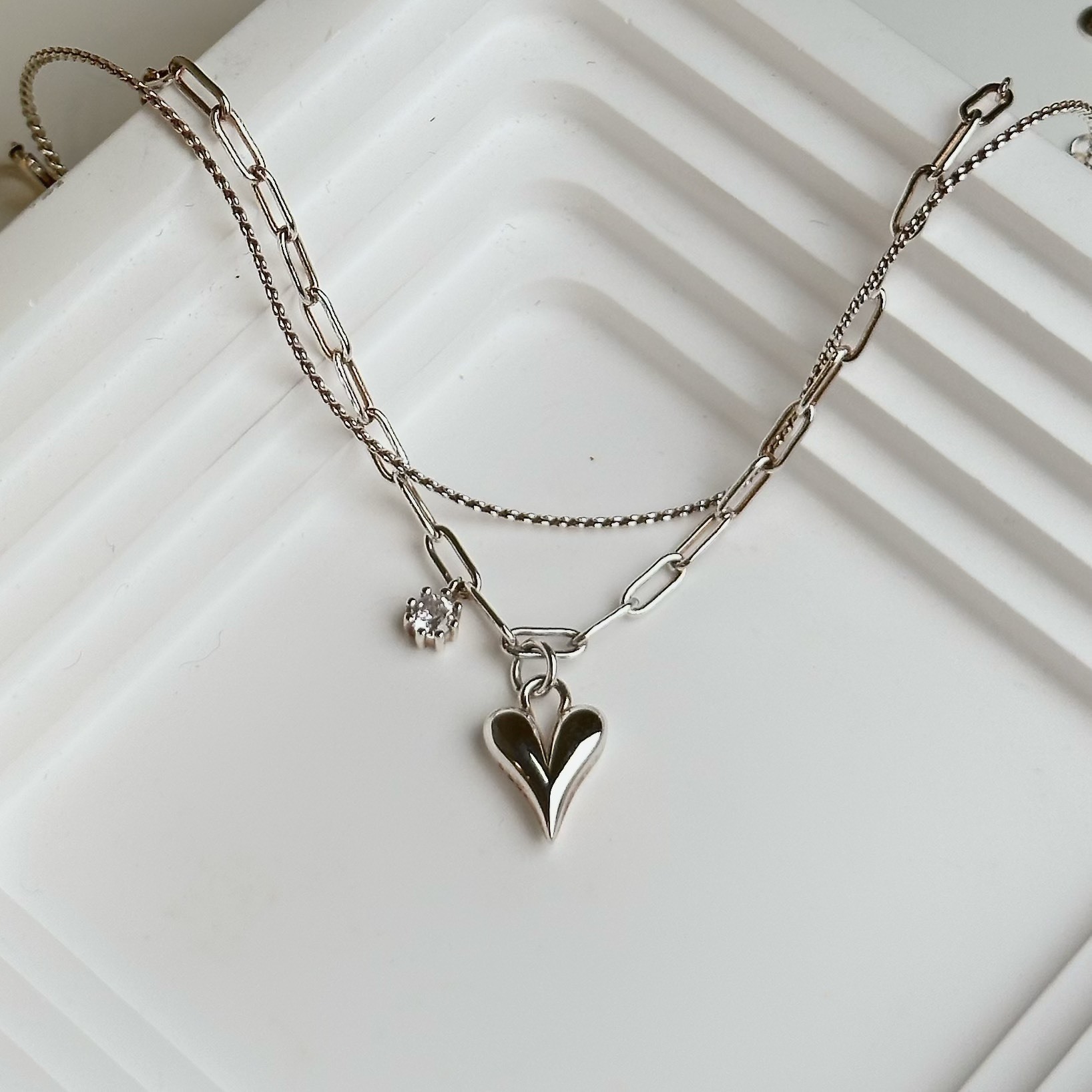 C500摯愛．雙層愛心純銀手鍊