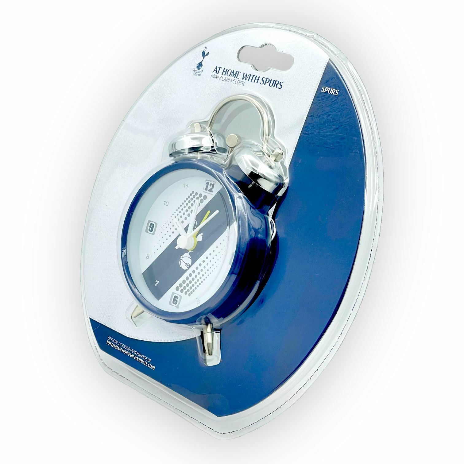 熱刺藍白色座檯鬧鐘