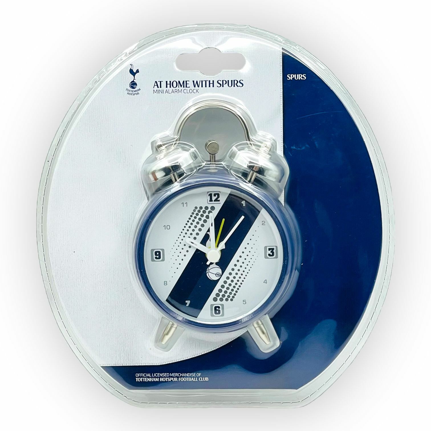 熱刺藍白色座檯鬧鐘