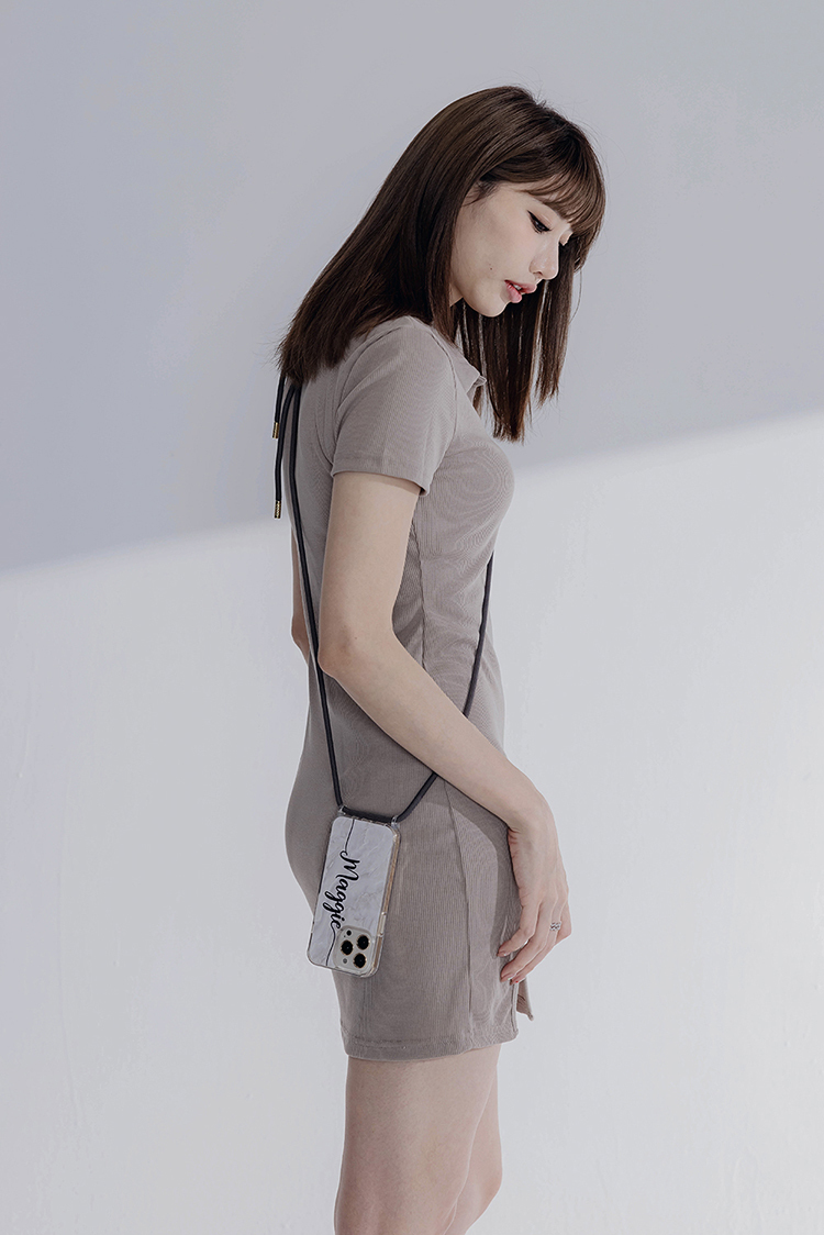 氣質派大理石 - (客製化) iPhone透明掛繩手機殼