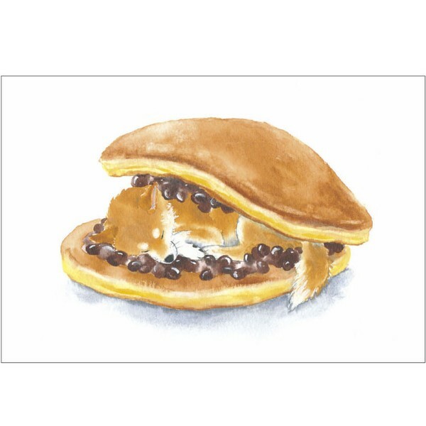 銅鑼燒 夏日柴犬系列 明信片｜日本ACTIVE CORPORATION