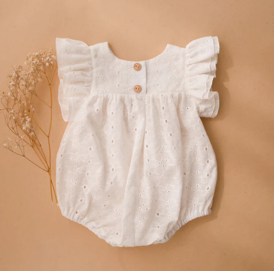 Dannie and Lilou-英式雛菊刺繡包屁衣(Daisy Broderie Anglaise)