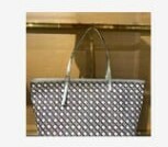 [S] TORY BURCH GEO LOGO TOP ZIP TOTE,IVORY NEUTRAL GEO LOGO ALLOVER, 143364-292 (STB354)