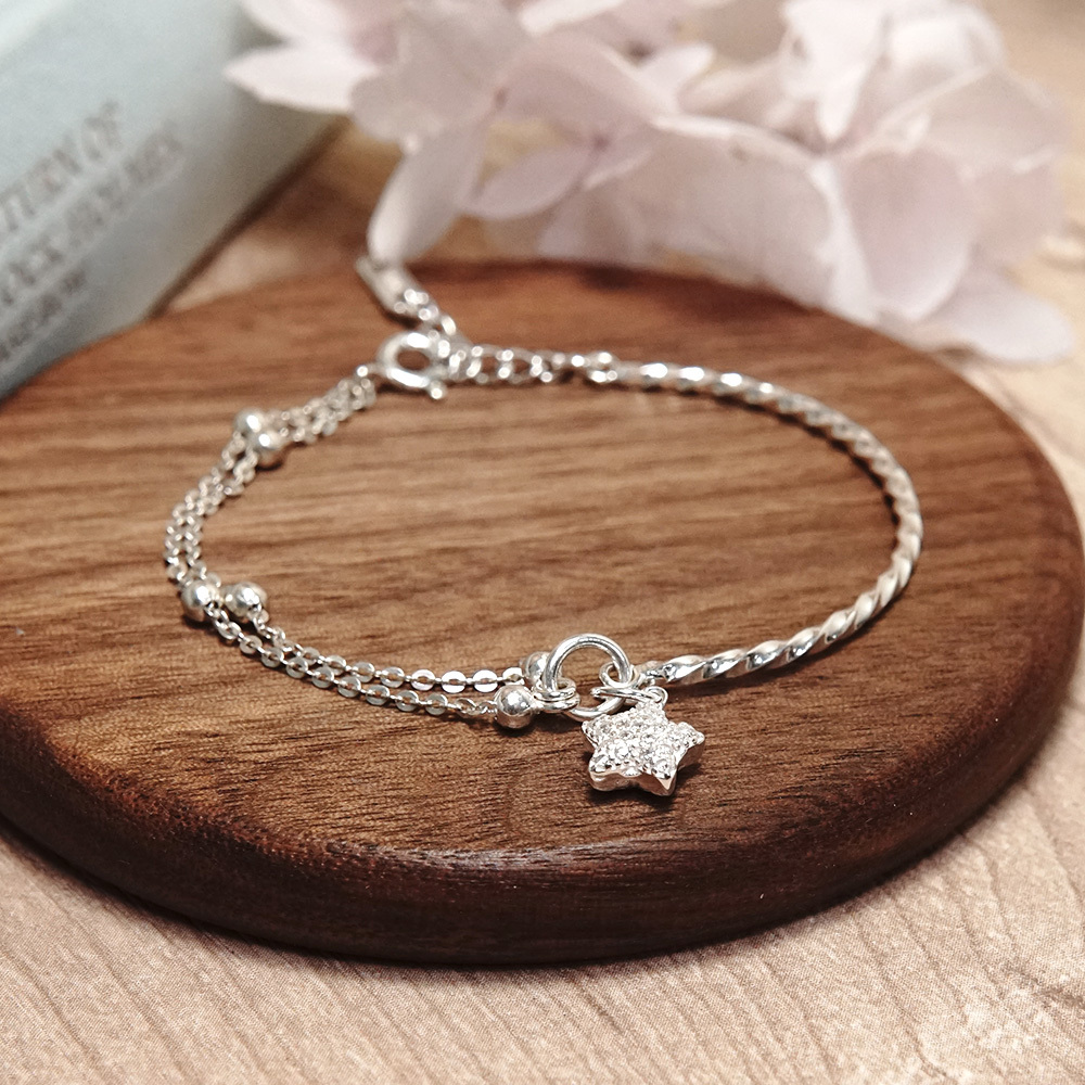 滿天星半半手鍊-星光款 925純銀手鍊 20週年紀念設計