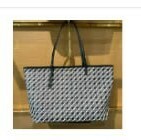 [S] TORY BURCH GEO LOGO TOP ZIP TOTE,BLACK GEO LOGO ALLOVER, 143364-897 (STB356)