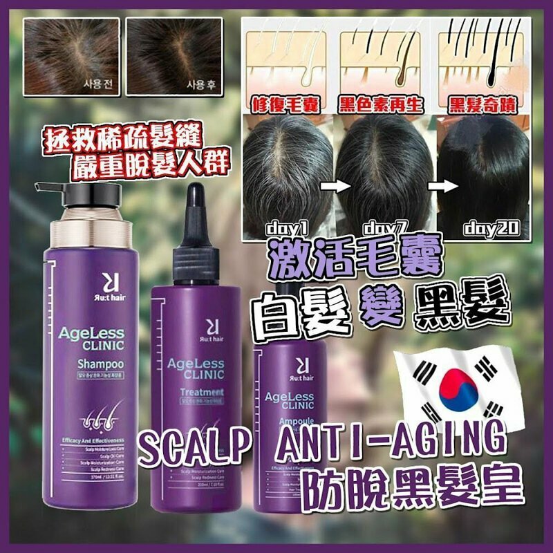 韓國Scalp Anti-Aging防脫黑髮皇套裝