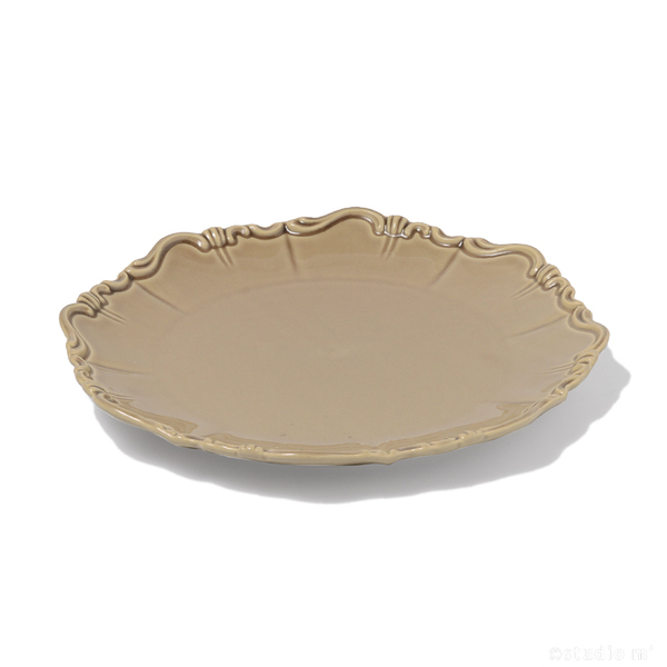 STUDIO M' - Bijouterie貝殼邊紋盤24.5cm/米灰