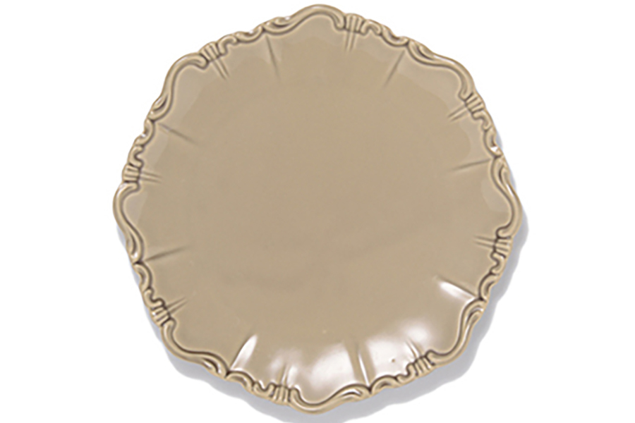 STUDIO M' - Bijouterie貝殼邊紋盤24.5cm/米灰