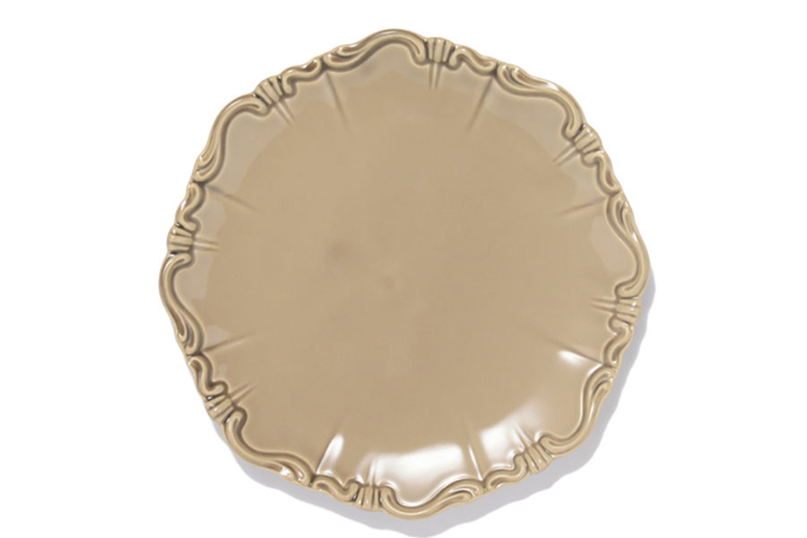 STUDIO M' - Bijouterie貝殼邊紋盤20cm/米灰