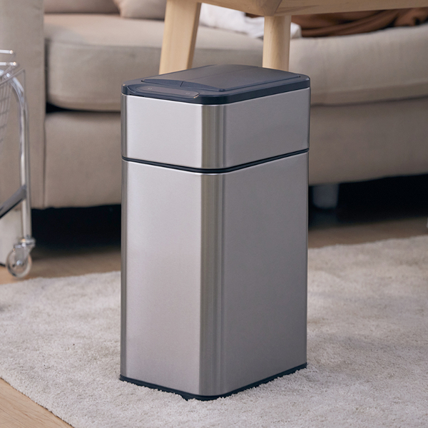 【美國 ELPHECO】不鏽鋼雙開除臭感應垃圾桶 ELPH5534U (50L)