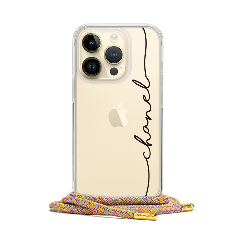標準簽名 - (客製化) iPhone透明掛繩手機殼