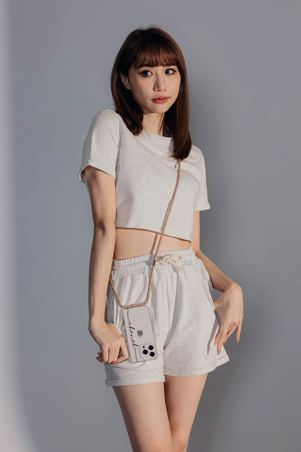 標準簽名 - (客製化) iPhone透明掛繩手機殼