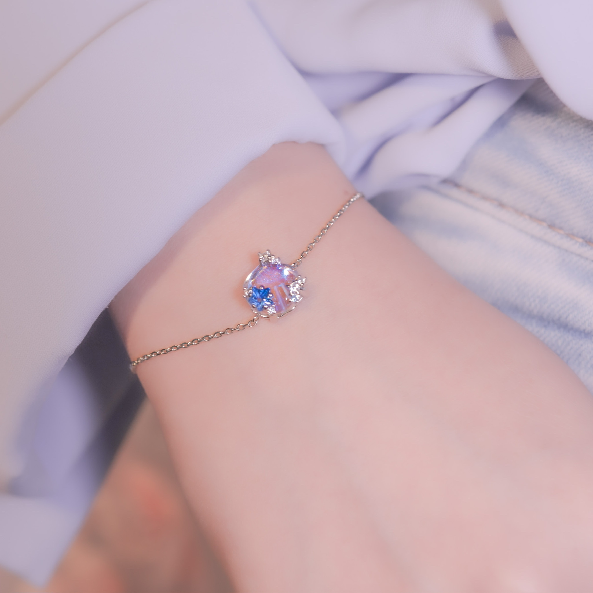 | 925純銀・ 琉璃 | 貝殼戀曲手鏈 | BR0411 |