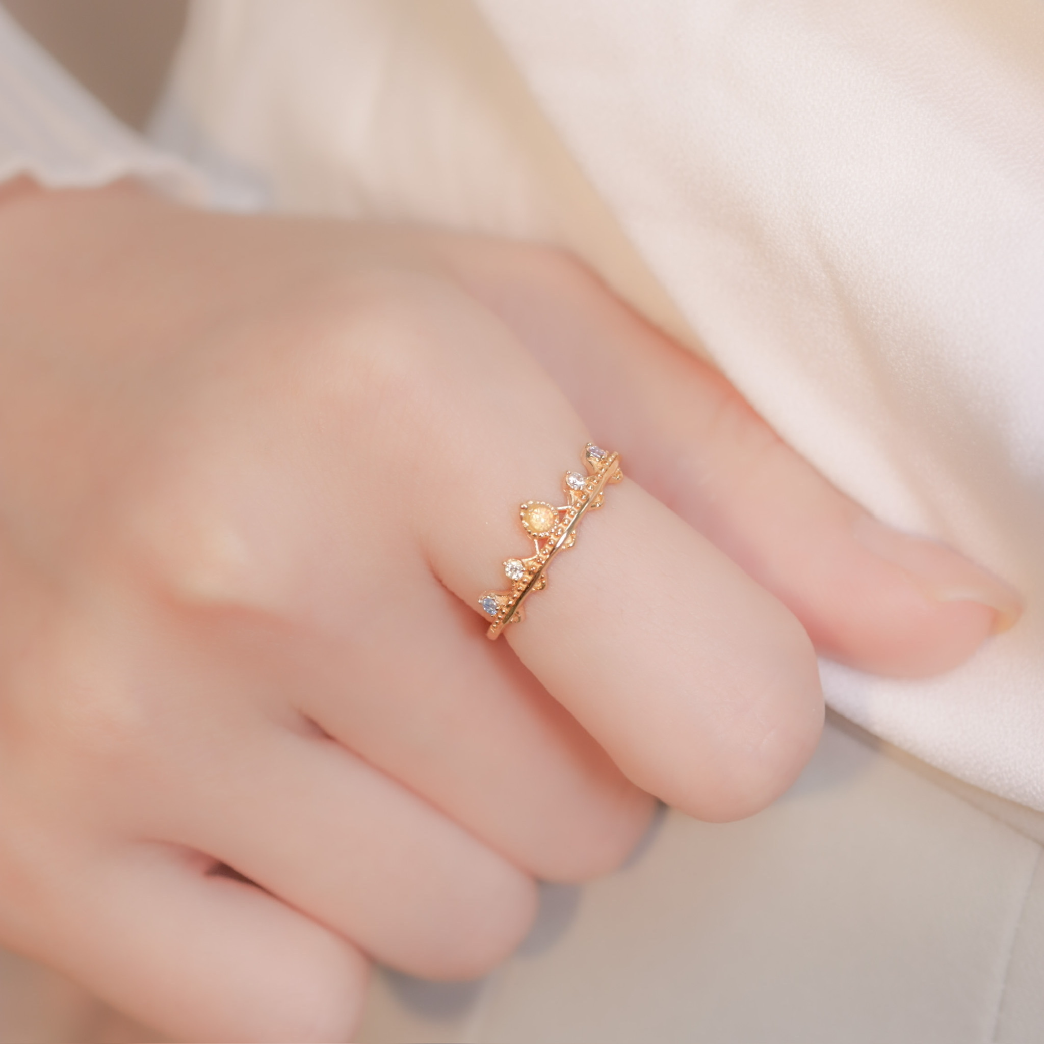 | 925純銀・厚鍍金・ 蛋白石 | 日不落戒指 | RI0306 |