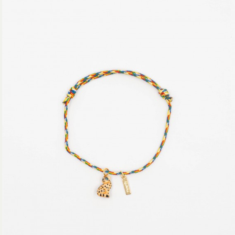 迷你美洲豹多彩幸運繩手環