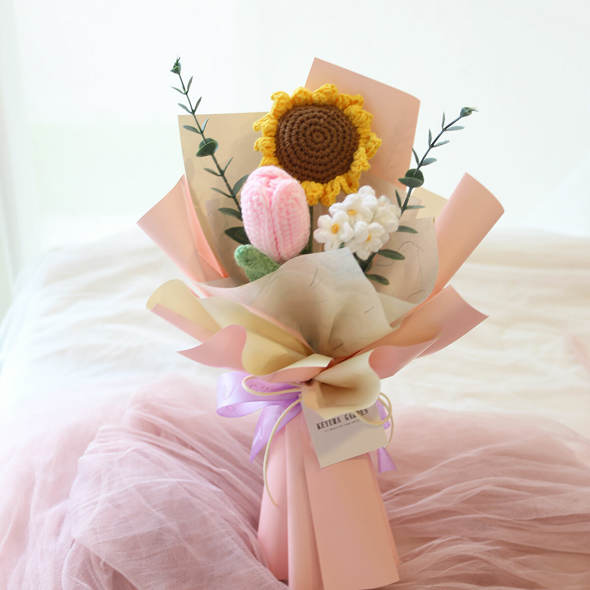 G70｜針織向日葵提袋花束