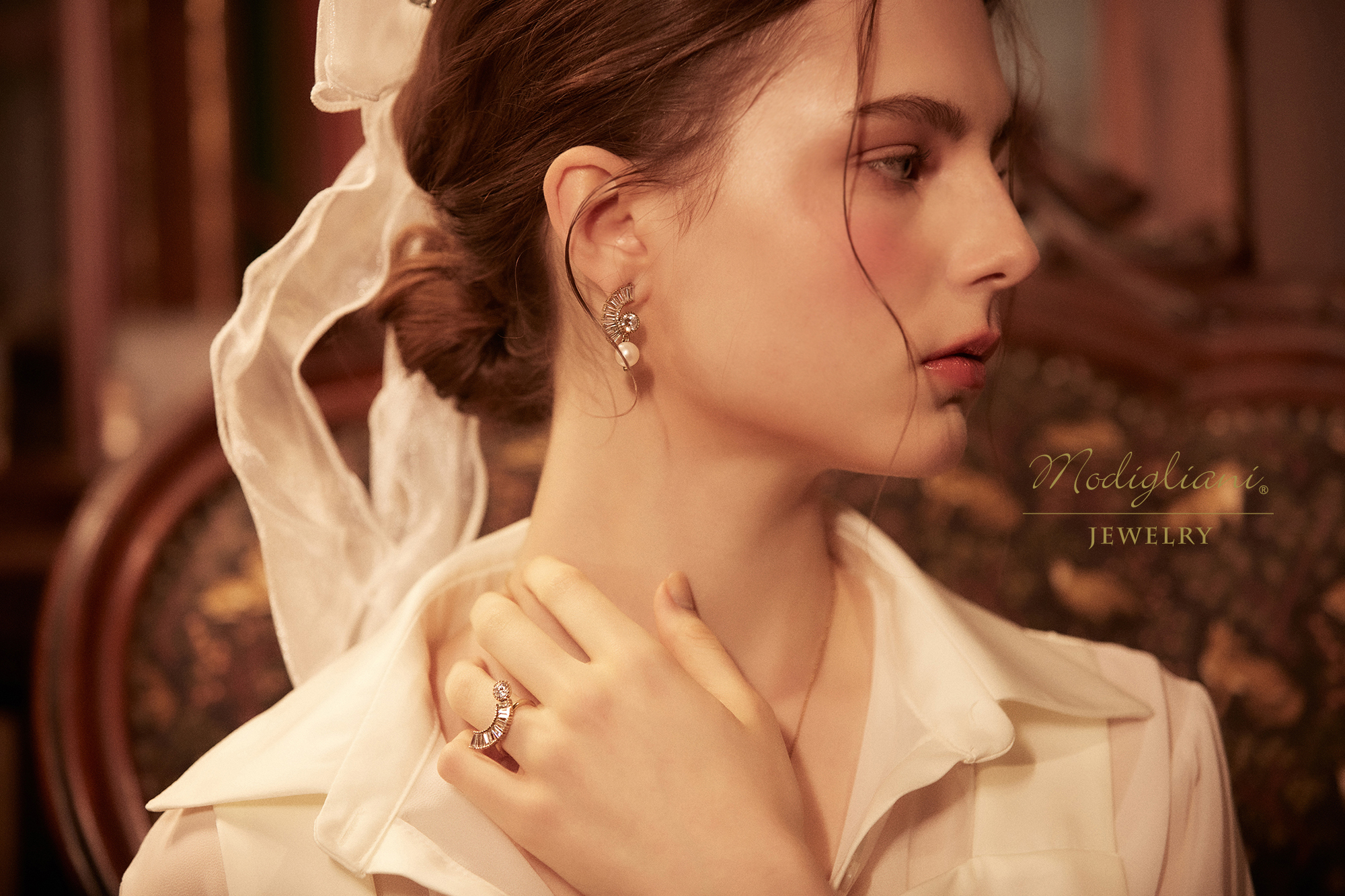 黃銅飾品,黃銅,簡約,百搭,戒指,鋯石,天然珍珠,幾何