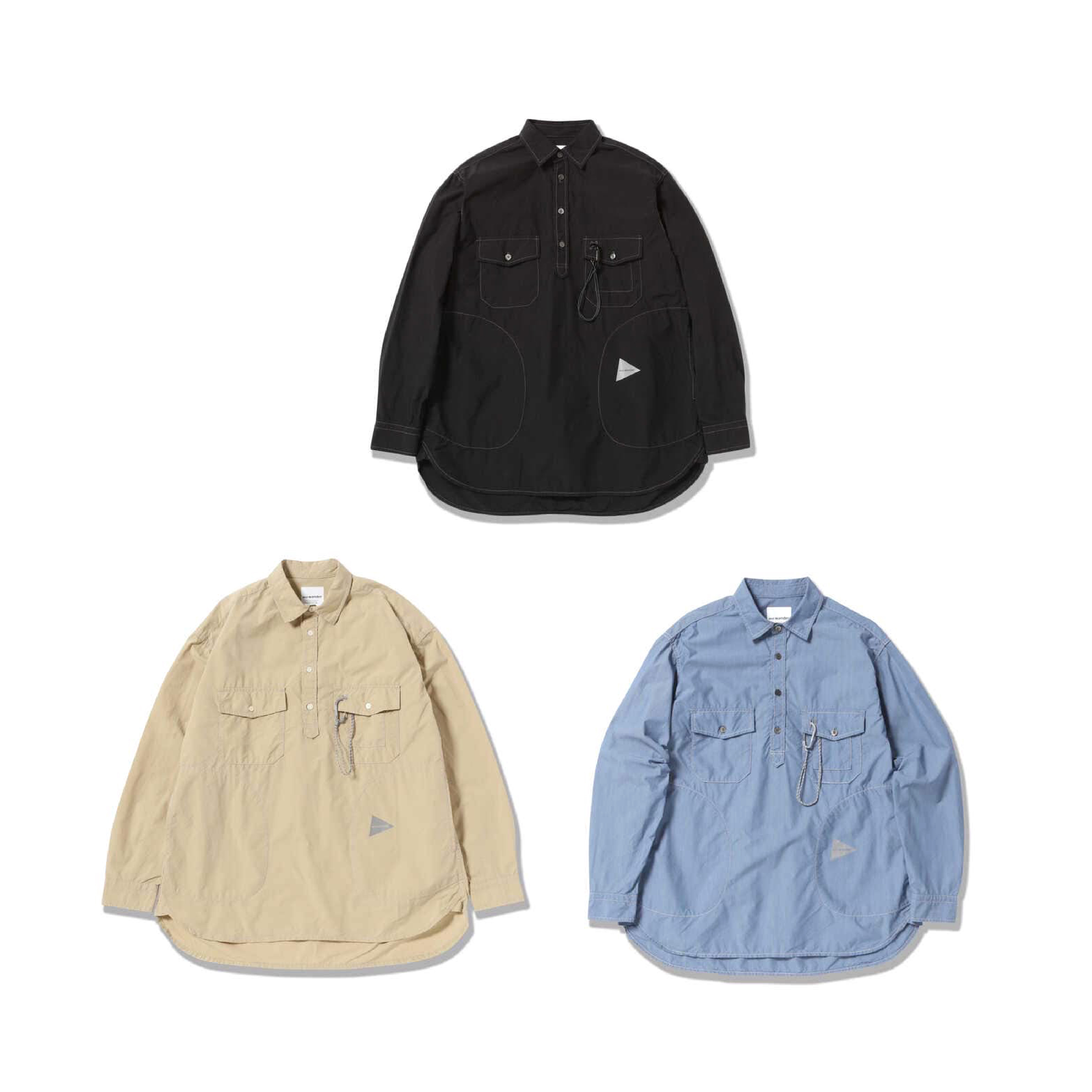 CORDURA typewriter LS over shirt アンドワンダー - トップス