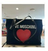 [S] LOVE MOSCHINO HEART LOGO TOTE BAG,BLACK, 8032698612663 (SLM123)