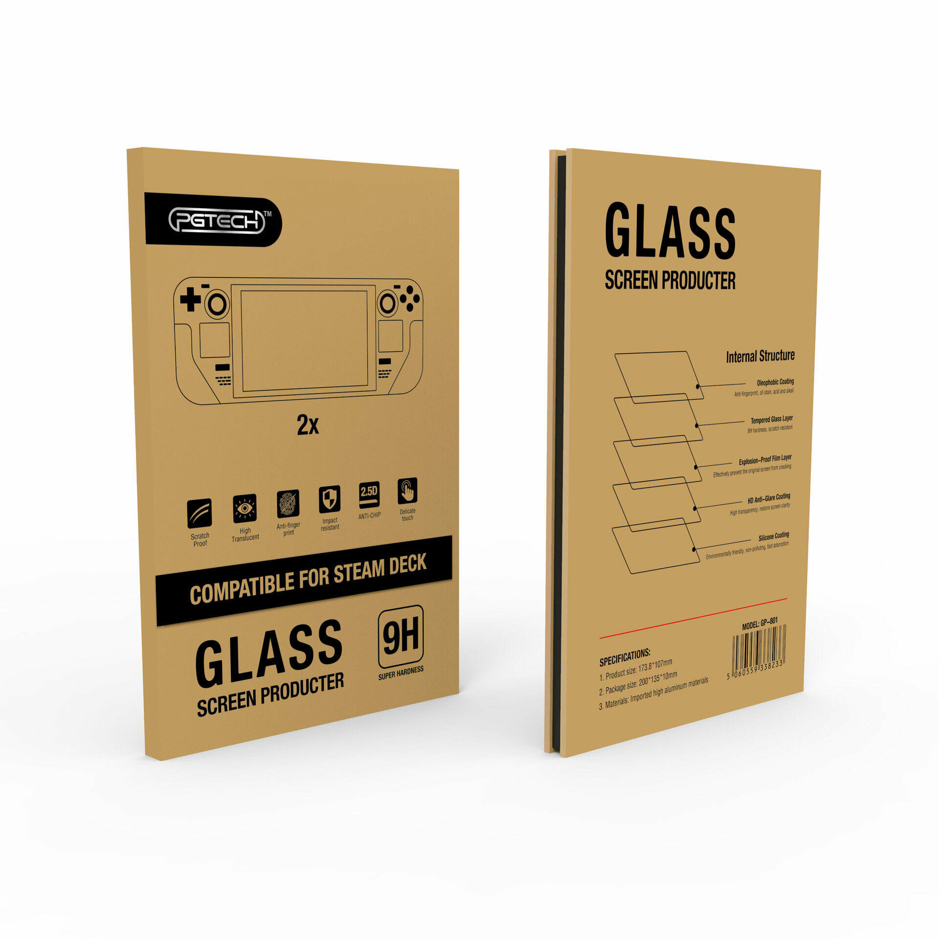 PGTECH Glass Screen Protector for Steam Deck