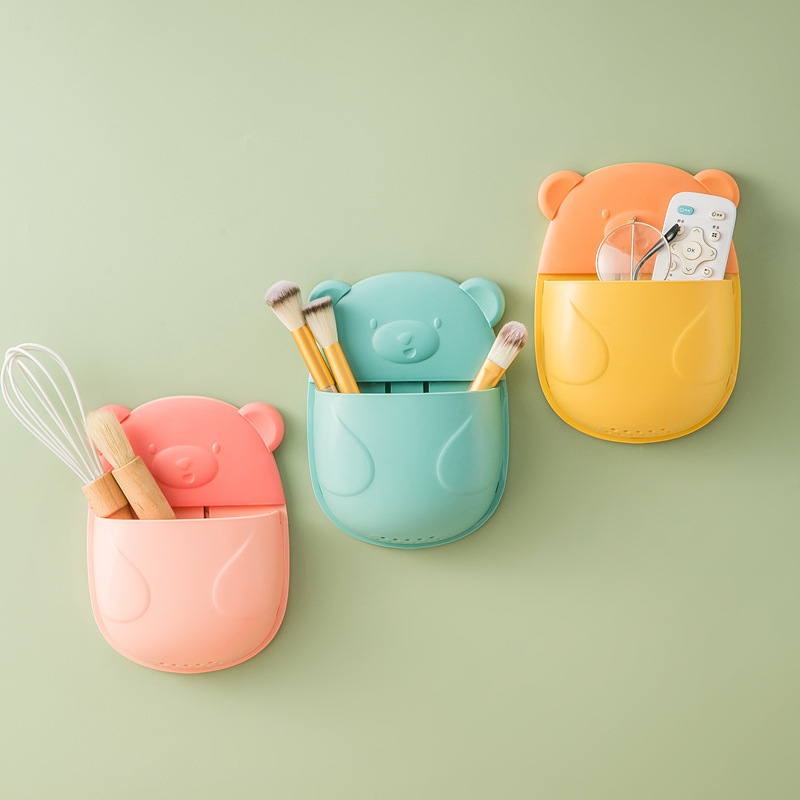 【特惠品】《2197》小熊掛壁式收納瀝水收納架