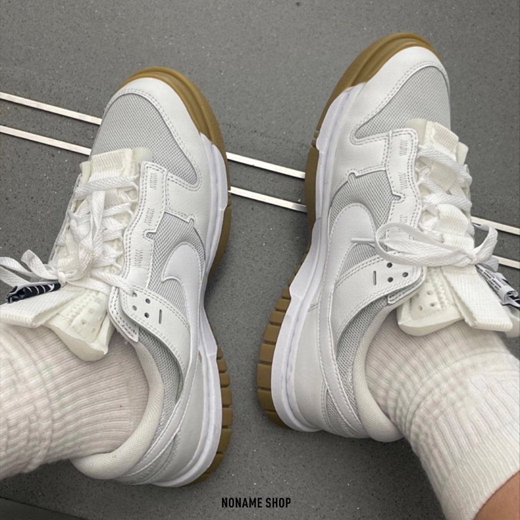 NIKE AIR DUNK JUMBO 解構 白鞋 麵包鞋 膠底 (男款)