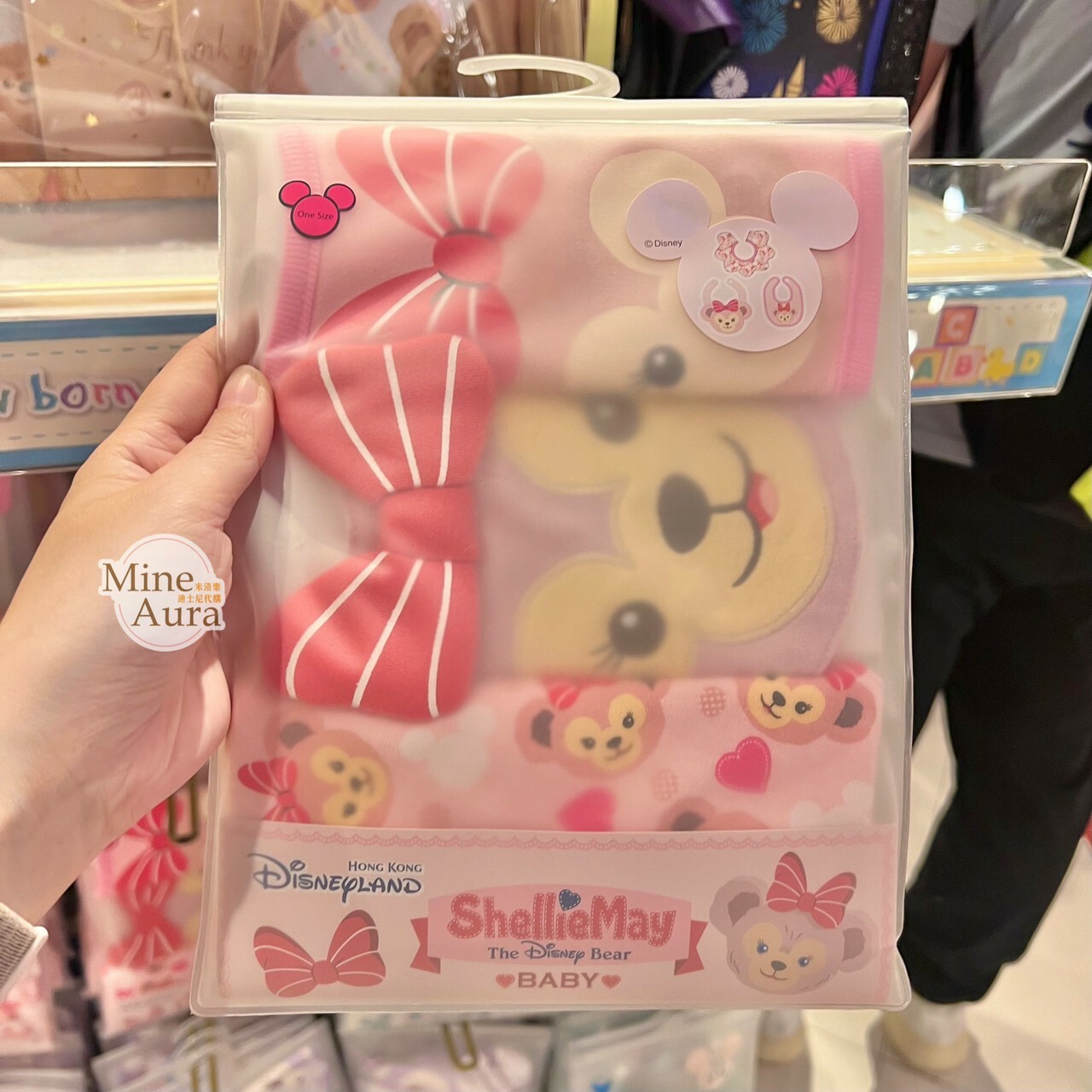 雪莉玫 ShellieMay 造型 圍兜兜 3入組 嬰兒用品 -香港迪士尼樂園