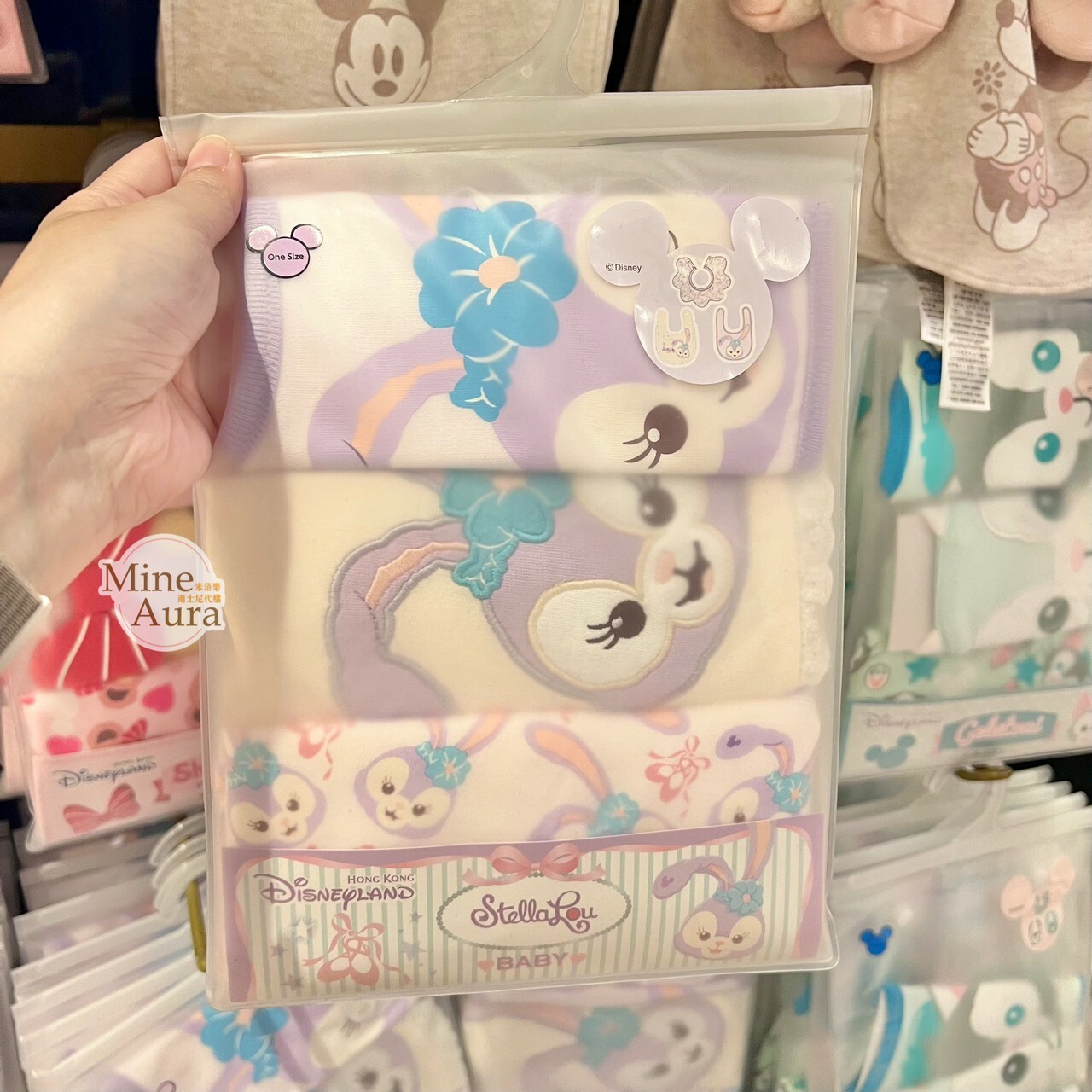 (現貨) 史黛拉露 星黛露 StellaLou 造型 圍兜兜 3入組 嬰兒用品 -香港迪士尼樂園