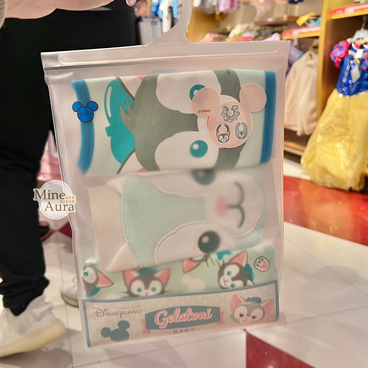 傑拉托尼 畫家貓 Gelatoni 造型 圍兜兜 3入組 嬰兒用品 -香港迪士尼樂園