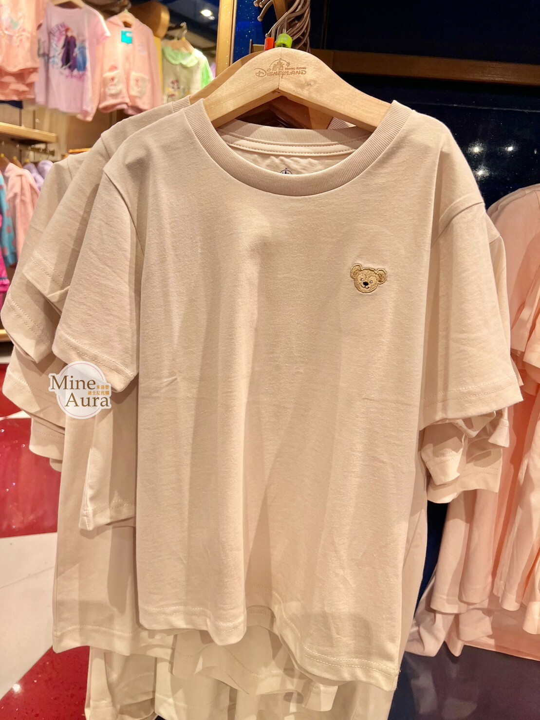 達菲 Duffy 刺繡大頭 短T 上衣 兒童/成人 親子裝 -香港迪士尼樂園