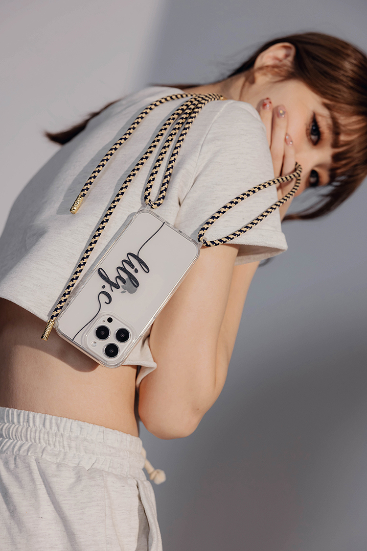 專屬文字 - (客製化) iPhone透明掛繩手機殼