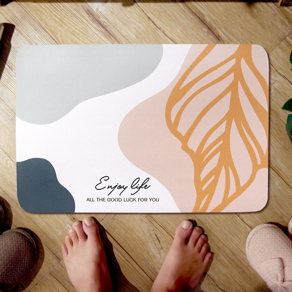 科技絨舒柔吸水地墊-米蘭橙靜BS-865