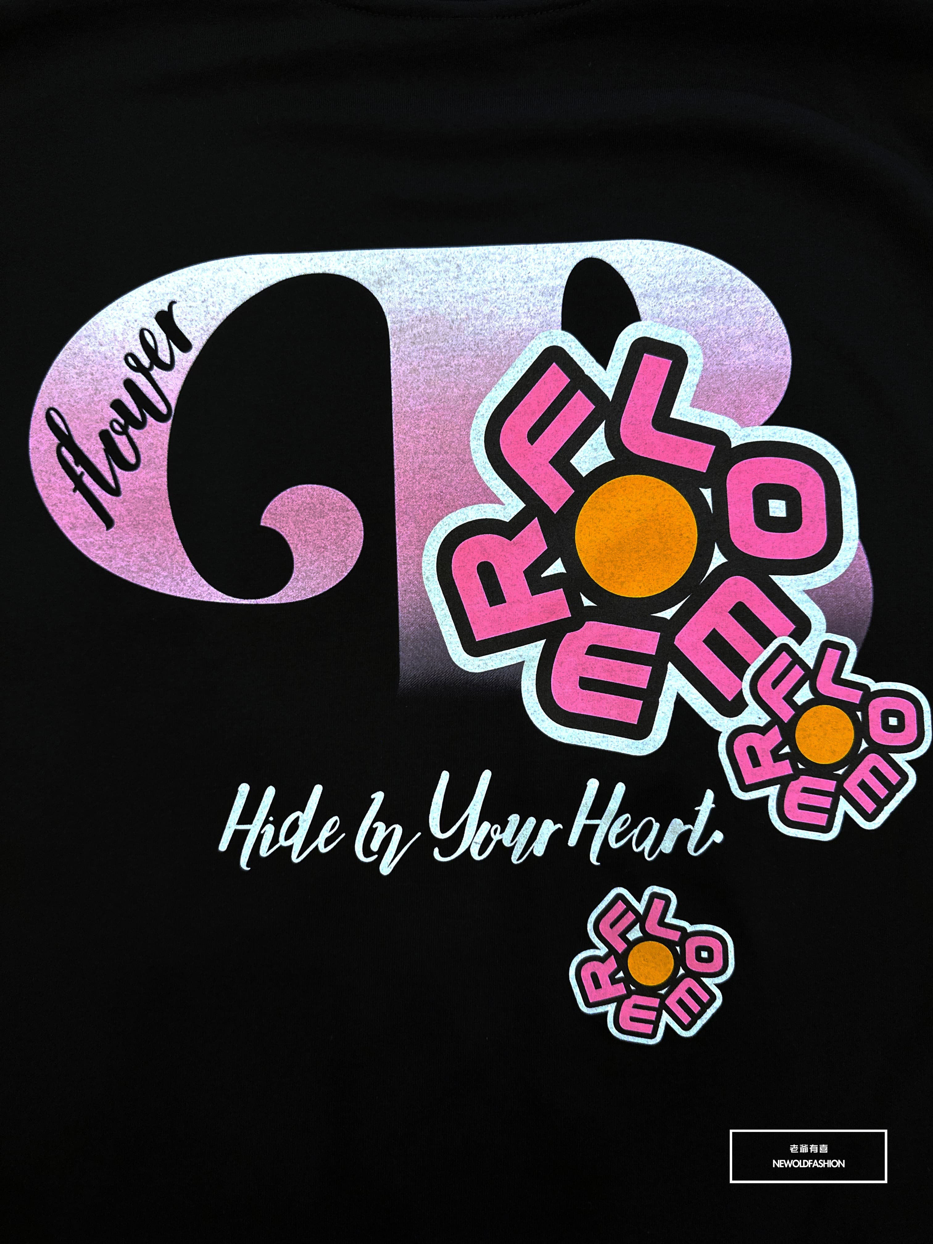 『新品上市』重磅LOVE蝴蝶短T(NOF23052626)-黑