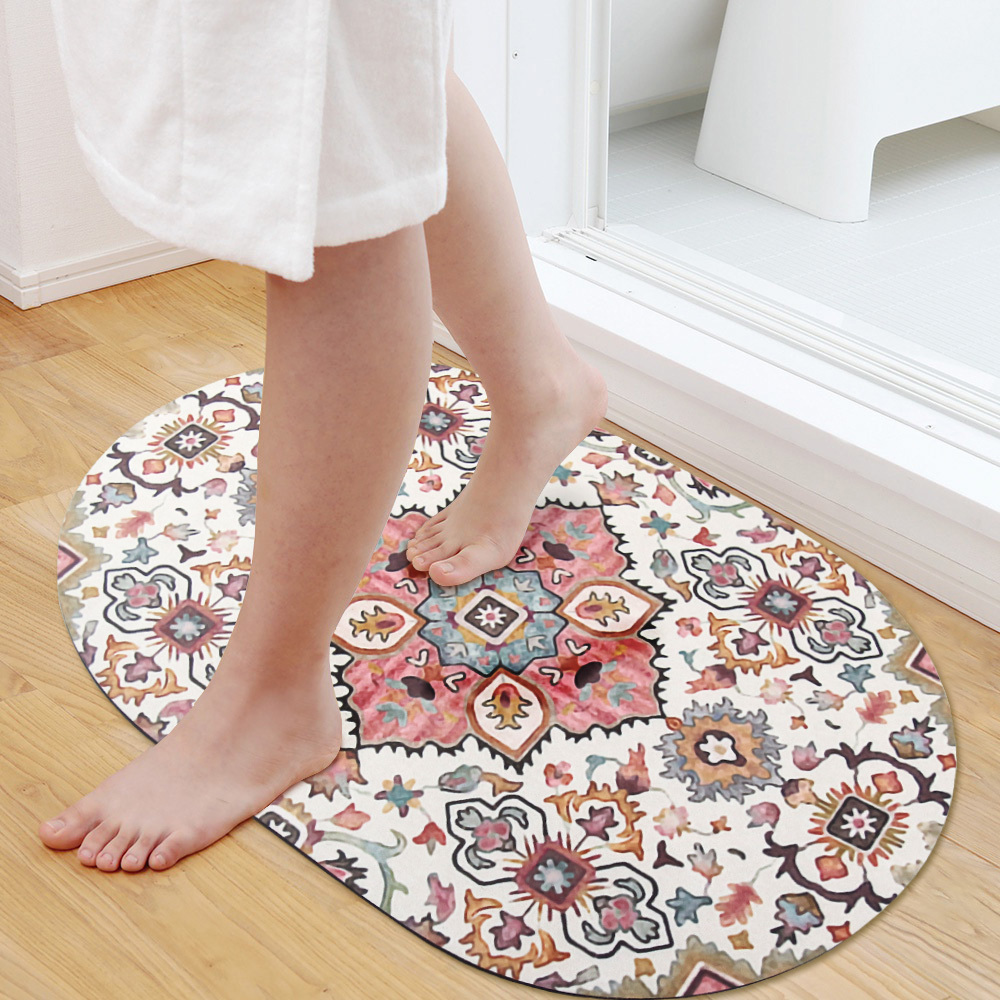 科技絨舒柔吸水地墊-摩洛哥花磚BS-861