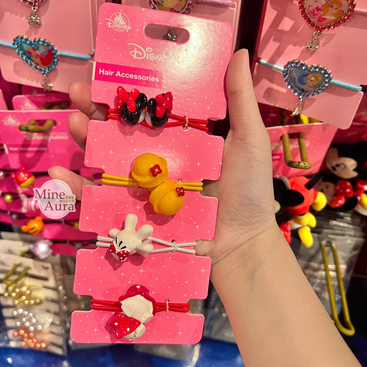 米妮 Minnie Body Parts造型 髮束 4入組 -香港迪士尼樂園