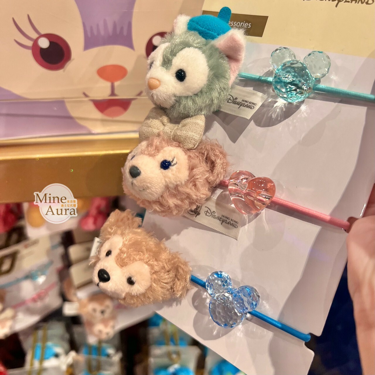 達菲 Duffy 大頭絨毛 髮束 3入組 髮飾 D&F達菲系列 -香港迪士尼樂園