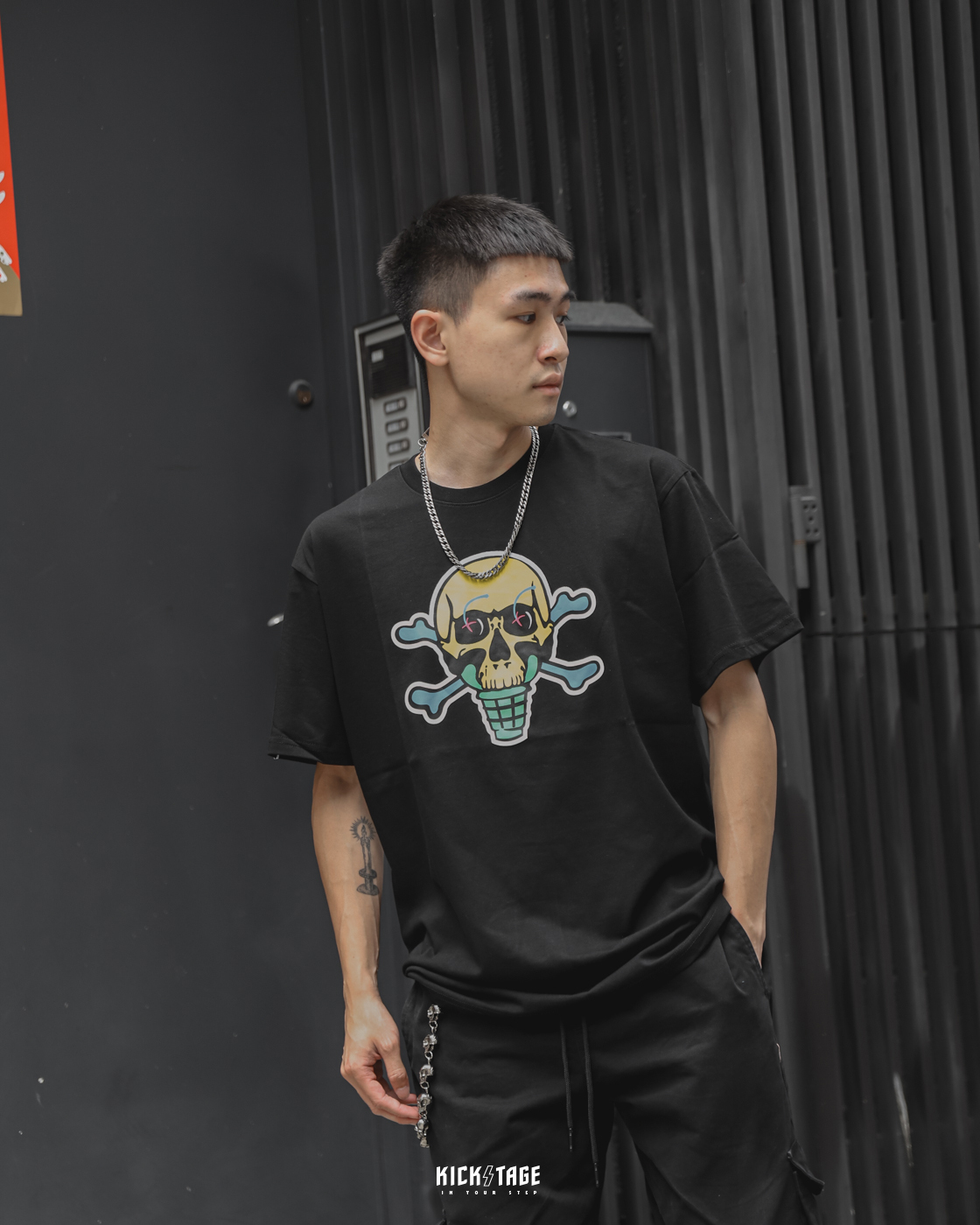 **特價商品售出不退換**ICE CREAM REVEAL SS TEE 黑色 冰淇淋 櫻桃 骷髏 印花 短T【431-2201】