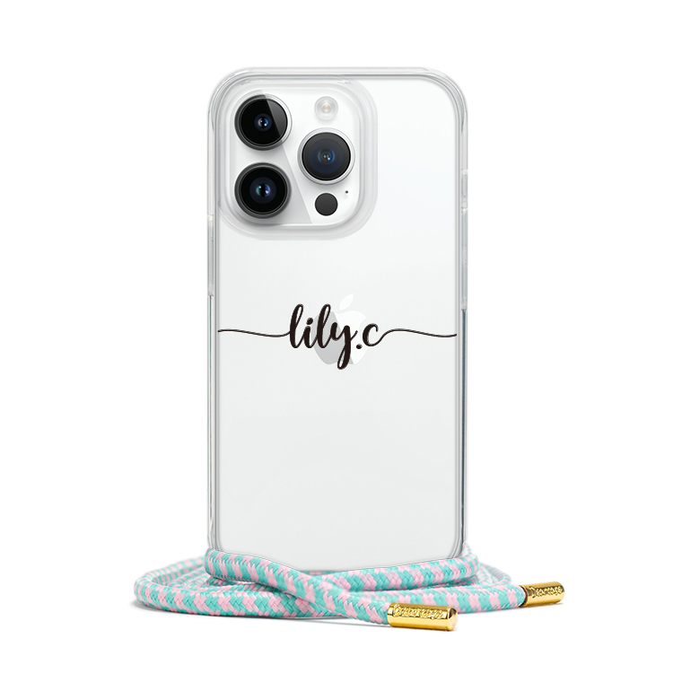 專屬簽名 - (客製化) iPhone透明掛繩手機殼