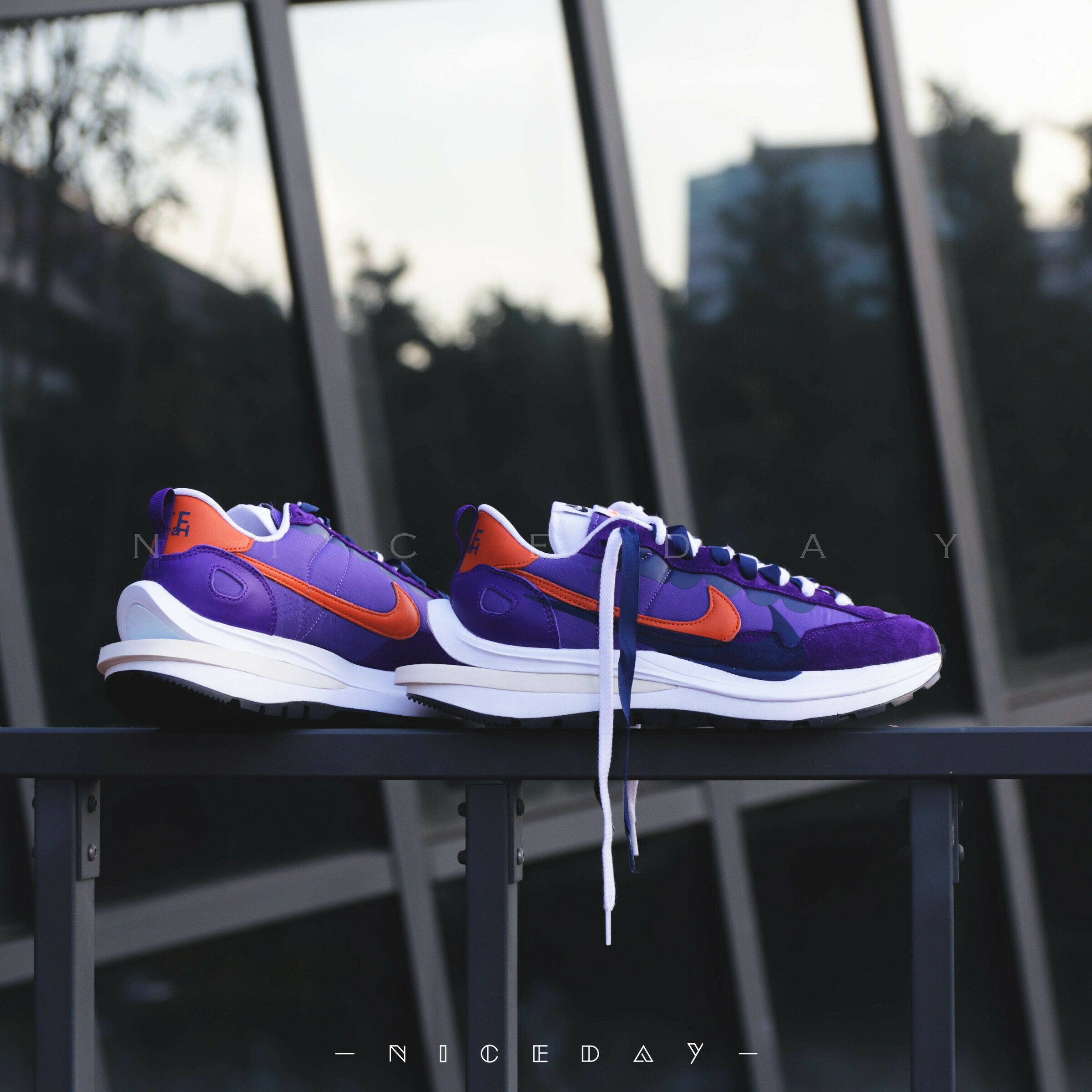 NICEDAY 現貨Nike VaporWaffle x sacai 紫色聯名款DD