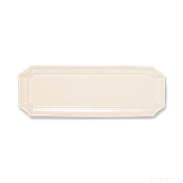 STUDIO M' - Border角皿31cm/白