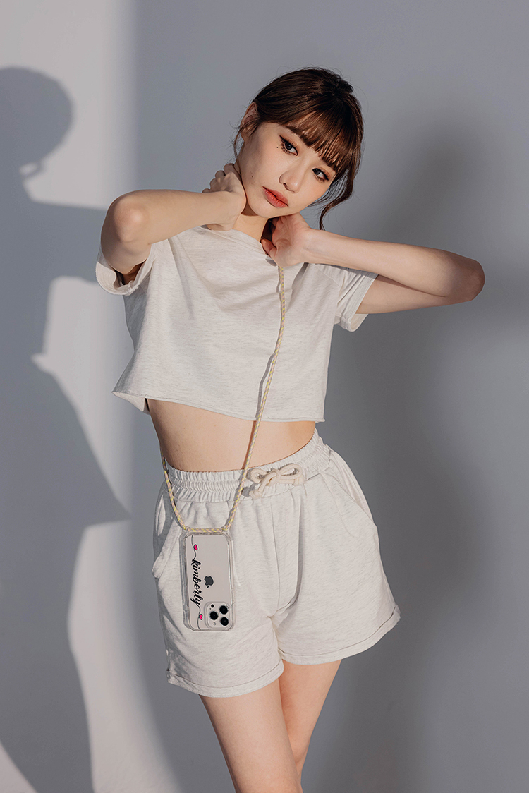 粉紅簽名 - (客製化) iPhone透明掛繩手機殼