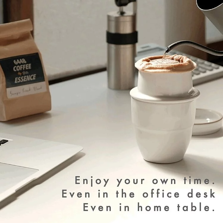 日本製 suzugama 濾布及陶瓷咖啡杯迷你手沖套裝