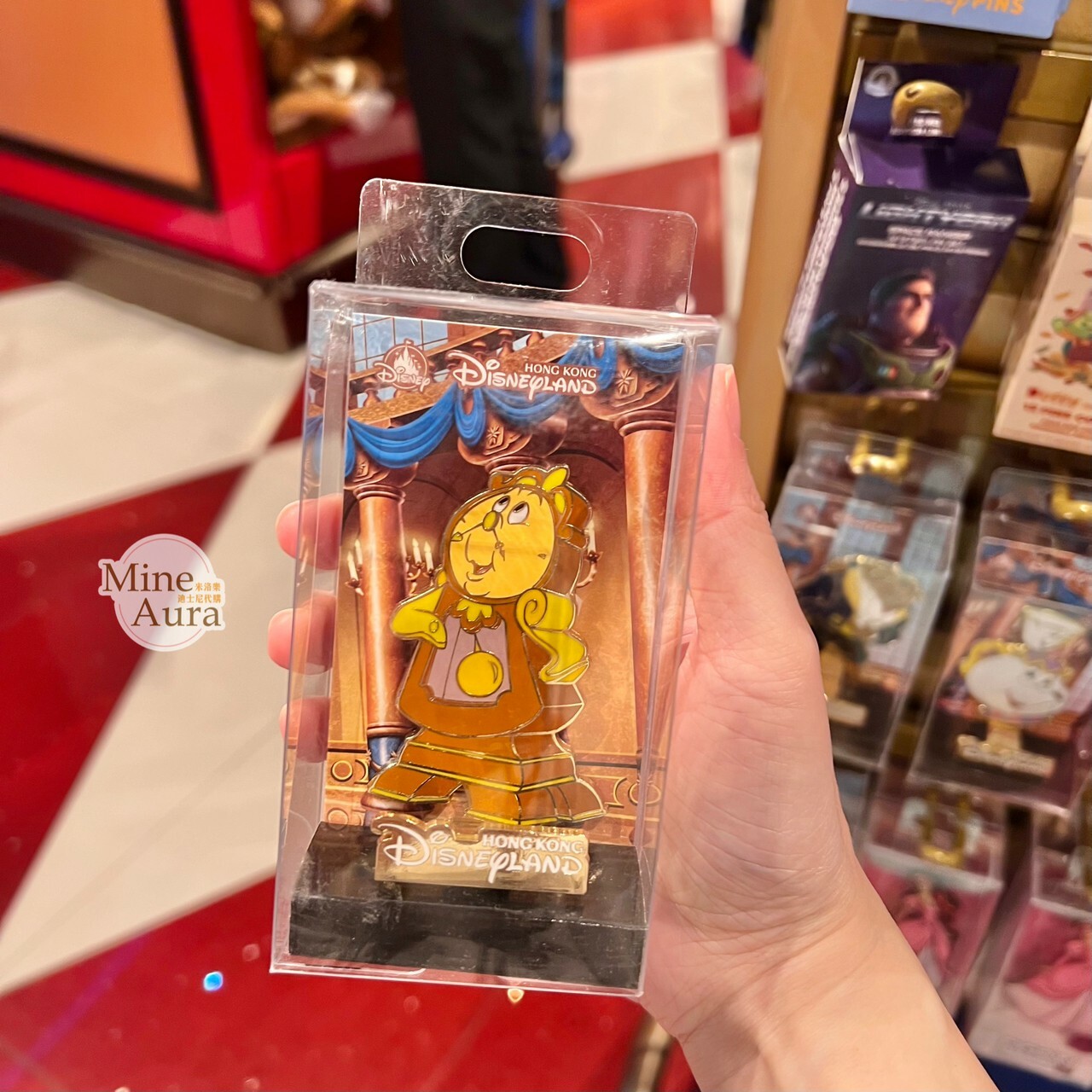 時鐘管家 葛士華 Cogsworth clock 徽章 PIN 美女與野獸 Beauty and the Beast -香港迪士尼樂園